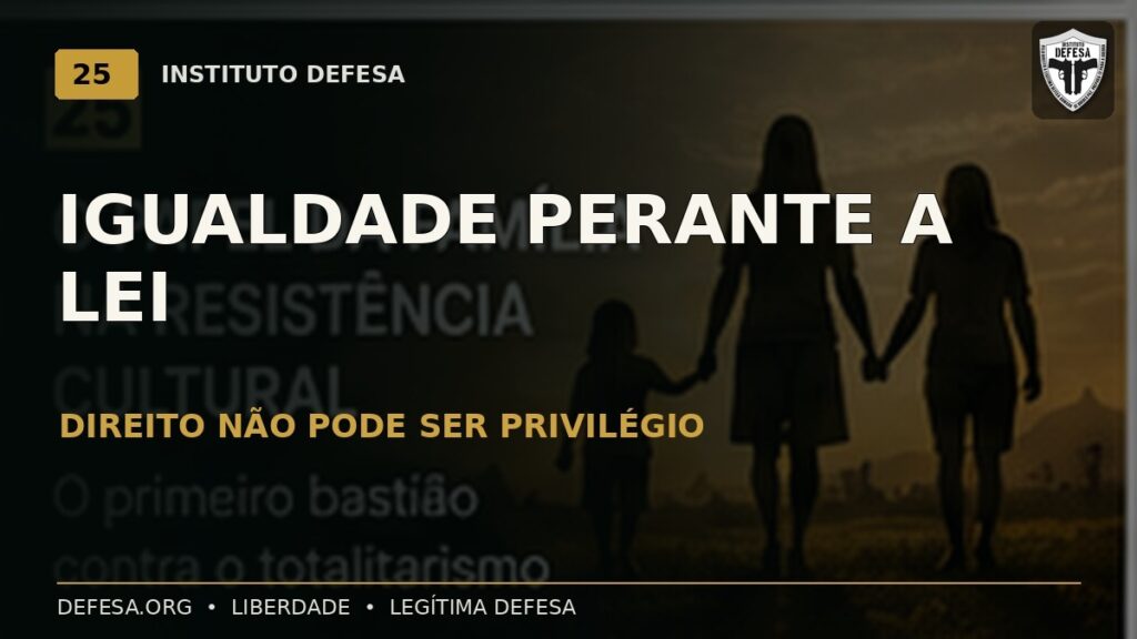 Liberdade de acesso às armas e igualdade perante a lei — Instituto DEFESA