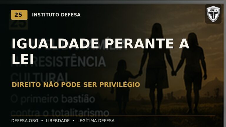 Liberdade de acesso às armas e igualdade perante a lei — Instituto DEFESA