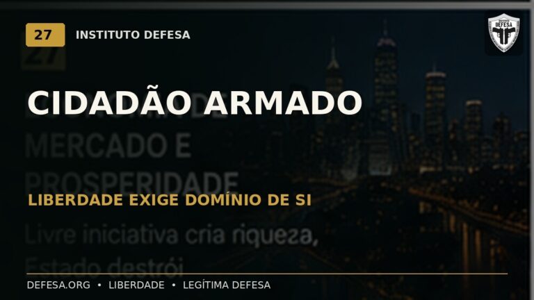 Cidadão armado e responsabilidade moral: liberdade exige domínio de si — Instituto DEFESA