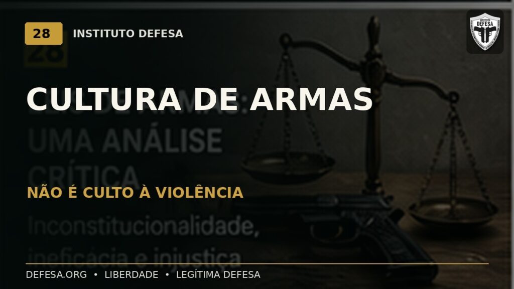Cultura de armas não é culto à violência — Instituto DEFESA